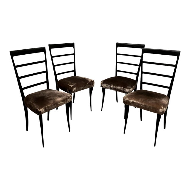 Set of 4 Vintage Italian Dining Chairs For Sale