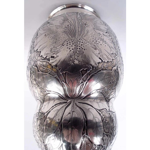 American Tiffany Vase 11180 Antique Aesthetic Rare American Sterling Silver 1892/1902 For Sale - Image 3 of 8