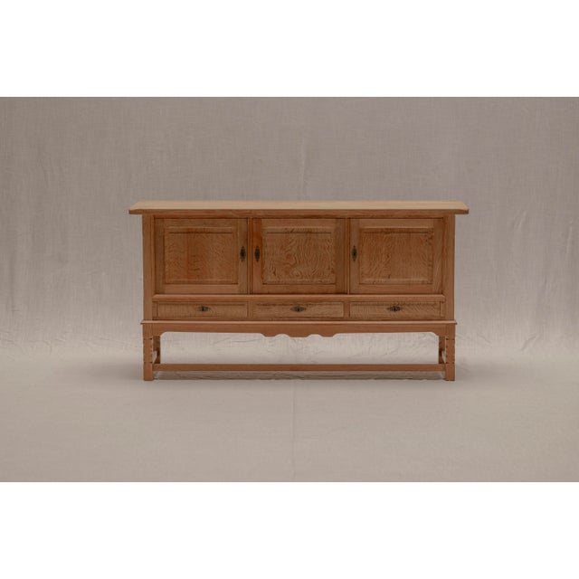 Vintage Oak Sideboard by Henning Kjærnulf, 1960s For Sale - Image 14 of 14