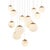 Contemporary Modern Forms Alabaster and Brass Chandelier For Sale - Image 3 of 4