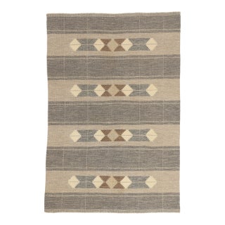 Vintage Swedish Rollakan Rug, 05'05 X 08'01 For Sale