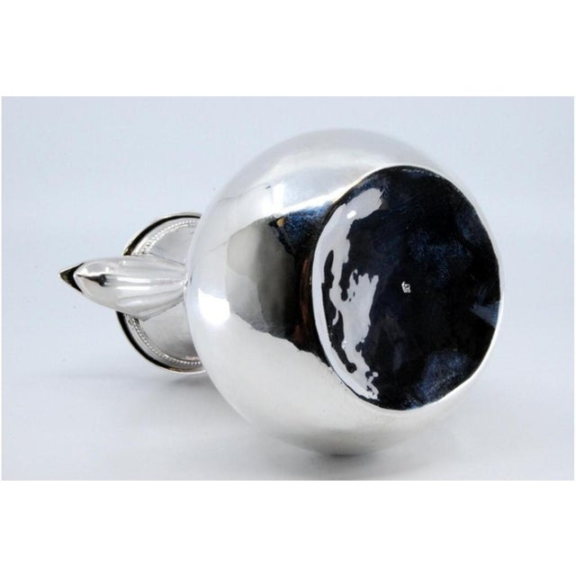 Plain Silver Coffee Pot with Chestnut Wood Handle and Knob on the Lid, in Very Good conditions. Designed before 1890 This...