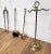 Vintage Italian Three-Pieces Brass Fireplace Fire Tool Set with Stand, 1980s For Sale - Image 4 of 7