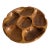 1970s Hand Carved Monkeypod Wood Divided Lazy Susan Bowl For Sale