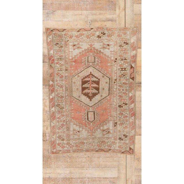 Vintage Turkish Oushak Rug, 03'05 X 05'00 For Sale - Image 9 of 11