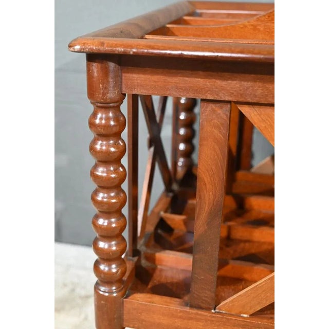 Louis Philippe Magazine Rack in Mahogany For Sale - Image 9 of 18