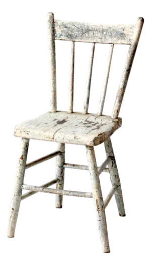 Antique Primitive Plank Seat Chair