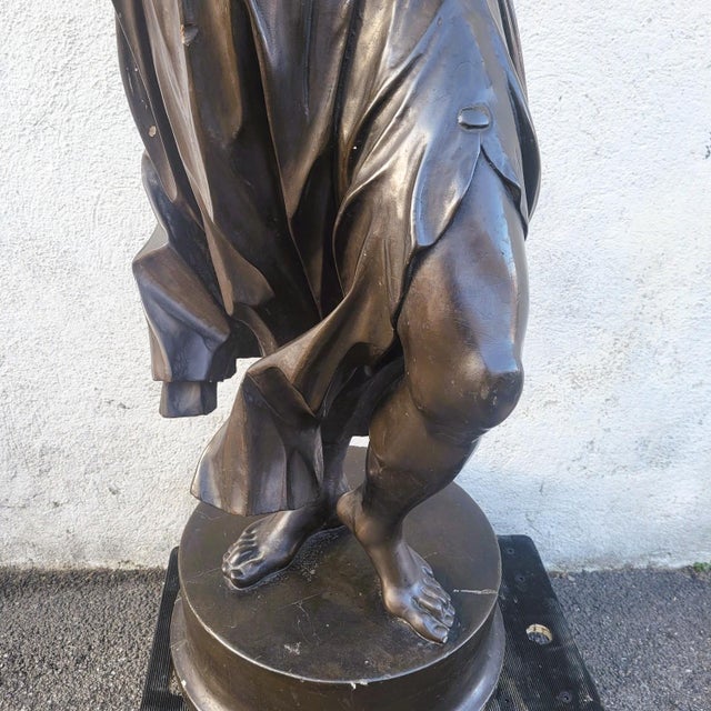 Large Sculpture of Woman, 1800s, Wood For Sale - Image 11 of 18