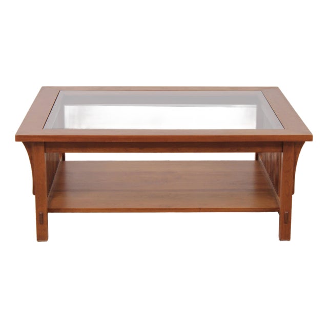 Stickley Mission Cherry Arts & Crafts Coffee Table For Sale