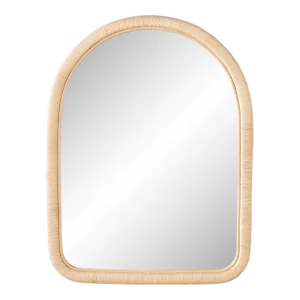 Paloma Arch Mantle Rattan Mirror