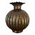 Egidio Casagrande Hammered Brass Ribbed “Pumpkin Form” Vase, Signed Italy Mid Century Modern For Sale