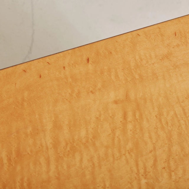 Camel Birdseye Maple Chest of Drawers by Saporiti Italia, Italy 1970s For Sale - Image 8 of 11