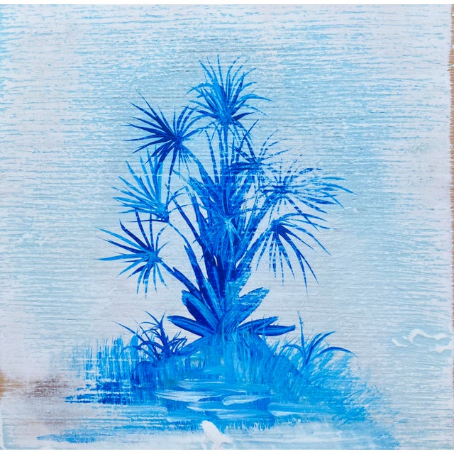 Shattered Silk, Delftware Inspired Original Painting For Sale