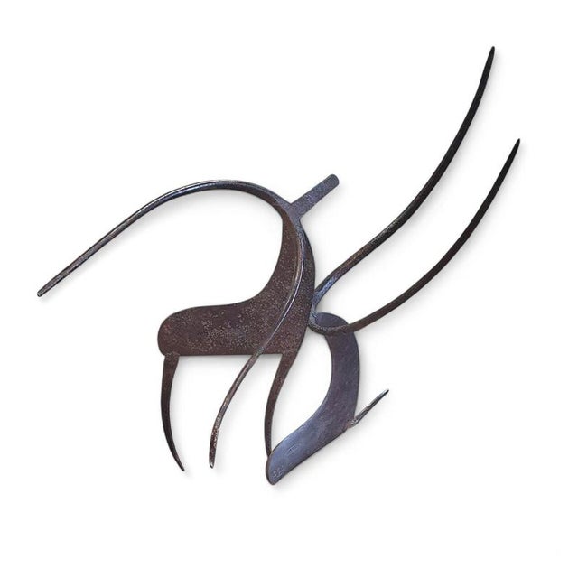Brown Iron Sculpture by Jean Pierre Augier, 1960s For Sale - Image 8 of 9