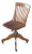 Antique Milwaukee Quartersawn Oak Adjustable Swivel Library Office Desk Chair For Sale