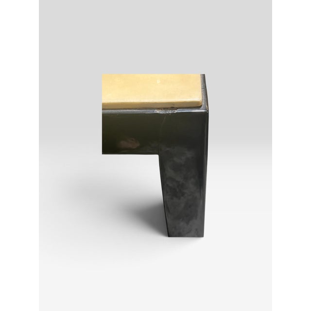 Vintage Colombian Goatskin & Black Lacquer Sculptural Nesting Tables by Today’s Custom Design, Pair For Sale - Image 9 of 12
