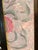 Vintage Peruvian Reverse Painted Glass Floral Mirror 23x23" For Sale - Image 4 of 7