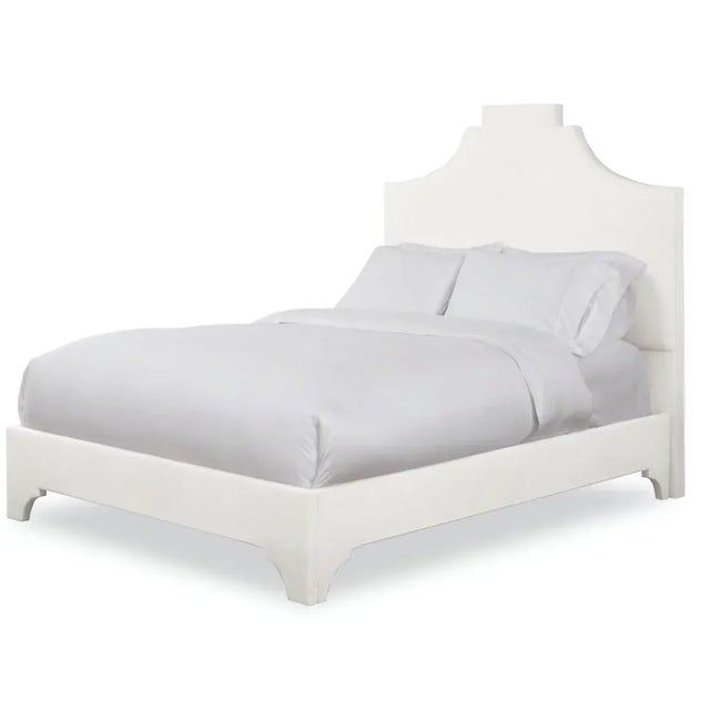 Modern Nadine California King Bedframe, Ivory Velvet For Sale - Image 3 of 4