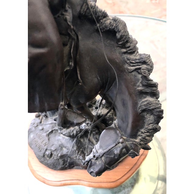 1970s 1970s "Green Bronc” Bronze by James P. Regimbal For Sale - Image 5 of 11