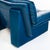Set of Vintage Blue Leather Armchair and Ottoman by Nicoletti Salotti for Avanti, Italy, 1980s For Sale - Image 13 of 18