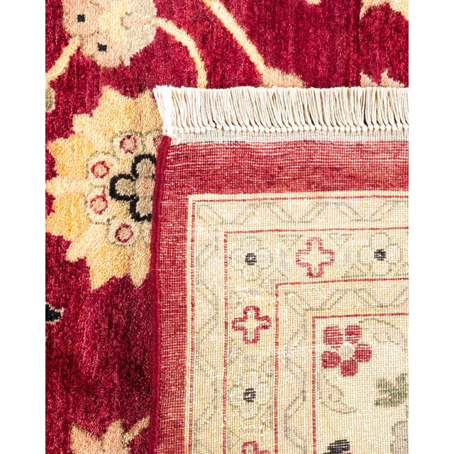 2000 - 2009 Mogul, One-of-a-Kind Hand-Knotted Area Rug in Red, 9' 3" x 12' 1" For Sale - Image 5 of 8