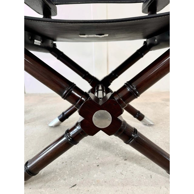 Black (2) Ralph Lauren Director’s Chairs in Estate Black Leather For Sale - Image 8 of 14