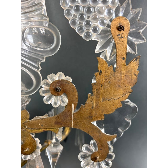 Louis XVI Gilded Bronze Crystal Pinwheel Candelabra, Set of 2 For Sale - Image 12 of 18