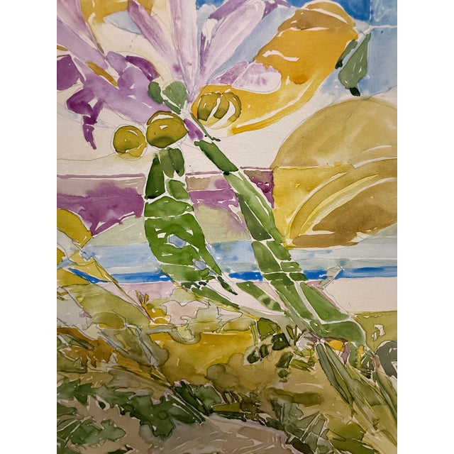 Woman by the Sea, Contemporary Expressionist, Framed Watercolor, Artist John Bunker For Sale - Image 10 of 11