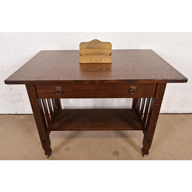 Tiffany Studios New York Zodiac Pattern Bronze Doré Letter Rack For Sale - Image 12 of 13