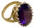 11 Carat Amethyst Cocktail Ring in 14 Karat Yellow Gold 7.2 GmSize 5.25 For Sale