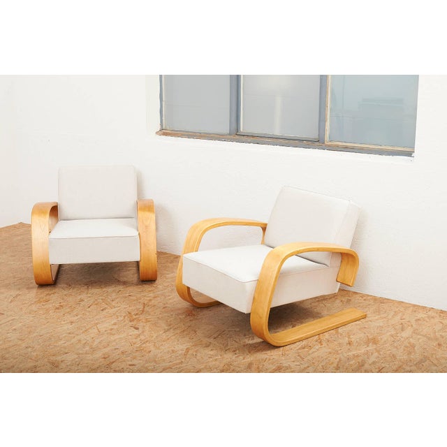 Tank Cantilever Chairs in Birch Plywood by Alvar Aalto, Set of 2 For Sale - Image 11 of 13