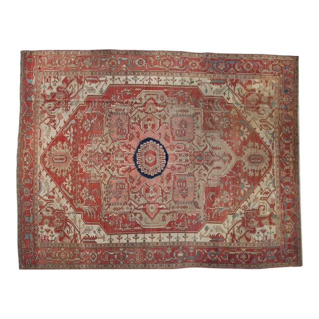 Antique Serapi Carpet - 9'1" X 12' For Sale