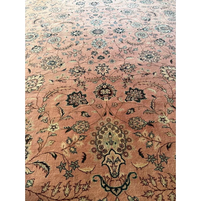 Vintage Super Fine Persian Pakistani Kashan Oriental Rug (10'5" X 8'4") For Sale - Image 13 of 15
