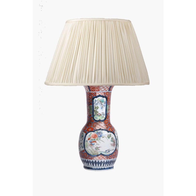 Antique Japanese Arita Imari Porcelain Vase Table Lamps, Set of 2 For Sale - Image 5 of 8