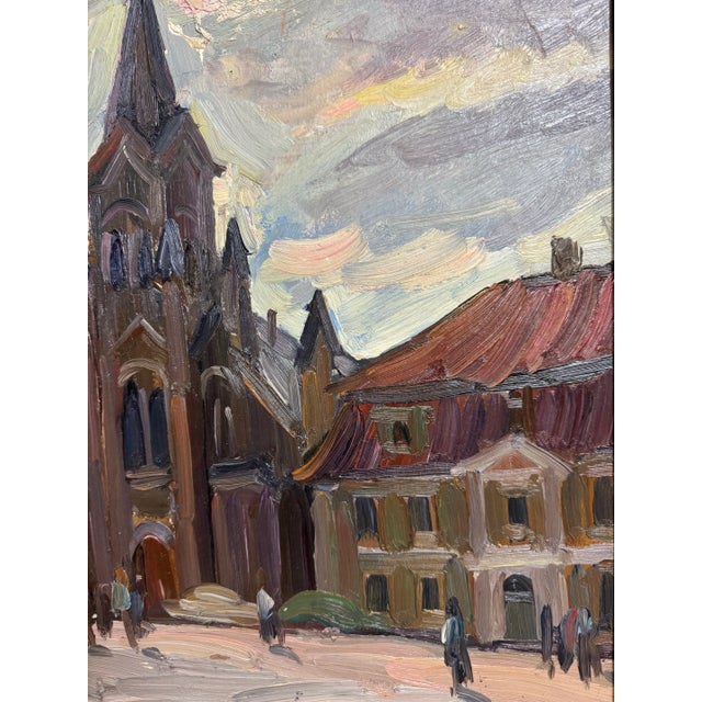 Wood Gachegov, Church in Riga (Latvia), Russian Painting, 1961 For Sale - Image 7 of 12