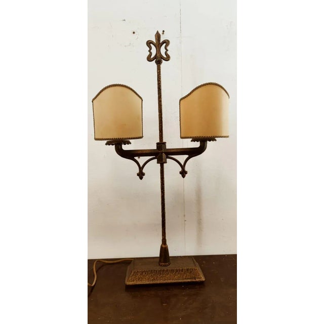 Medieval Table Lamp in Hammered Brass For Sale - Image 12 of 13