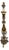1970s Large Queen Anne Brass Patinaed Candle Stick Table Lamp For Sale