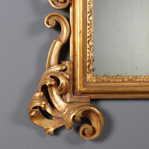 Small Carved and Gilded Mirror For Sale - Image 6 of 11