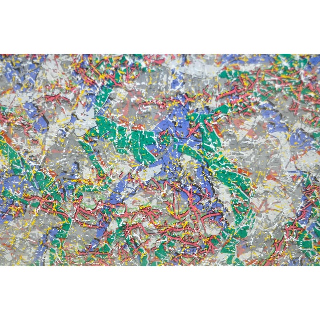 Paul SLAPION (American, 20th c. ) Mixed Media Abstract Painting Title: In Each of Us. . . All of Us #2 Circa 1985 A fine...