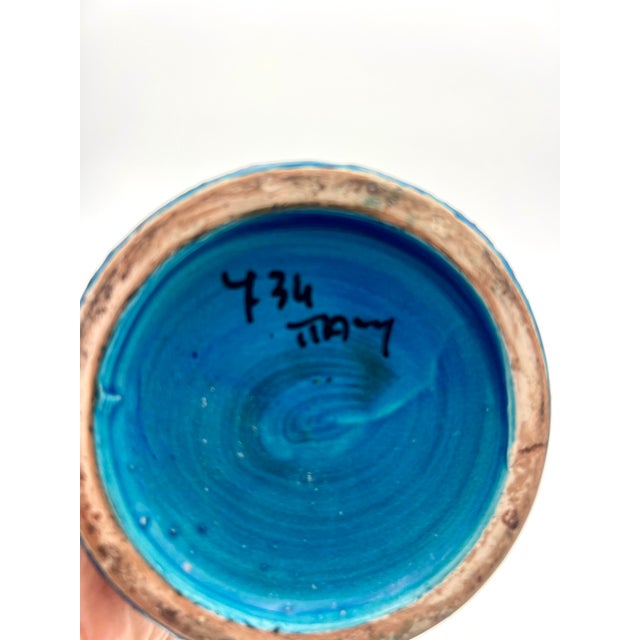 1960s Rimini Blue Candle Holder by Aldo Londi for Bitossi, 1960s For Sale - Image 5 of 6