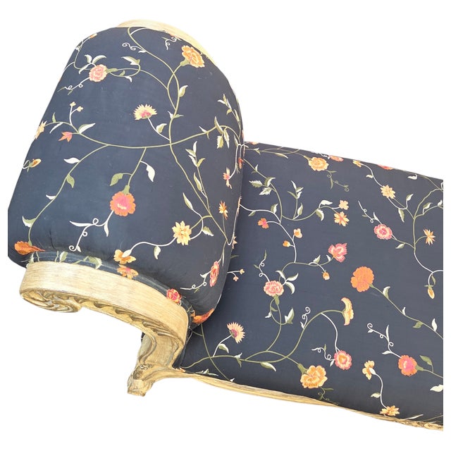 1990s Neoclassical Window Bench Scrolled Arm French Regency Design Source Louis XV For Sale - Image 15 of 18