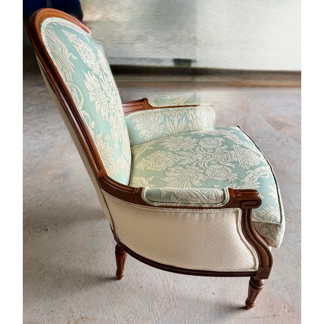 Late 19th Century Louis XVI Style Berger’e Armchair For Sale - Image 11 of 12