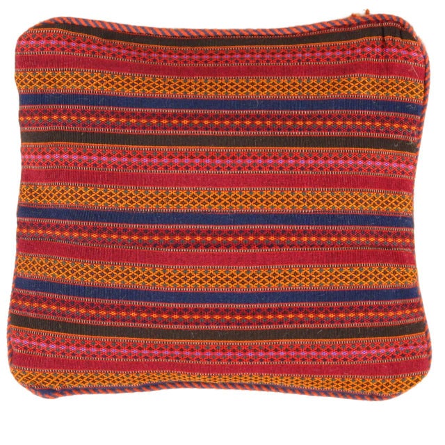 This Gabbeh pillow is made of high-quality LAMBS WOOL The piece was crafted with good workmanship. Gabbeh rugs are made by...