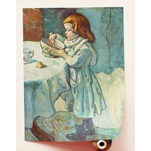 1950s 1952 After Pablo Picasso "Le Gourmet", Period Full-Color Print For Sale - Image 5 of 7