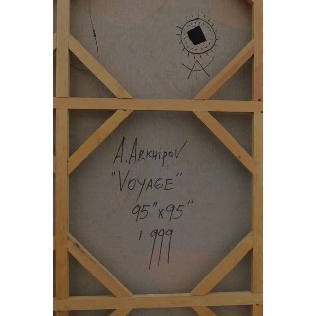 Impressionist Anton Arkhipov "Voyage" Hand Signed Custom Frame by the Artist Bicycle For Sale - Image 3 of 5