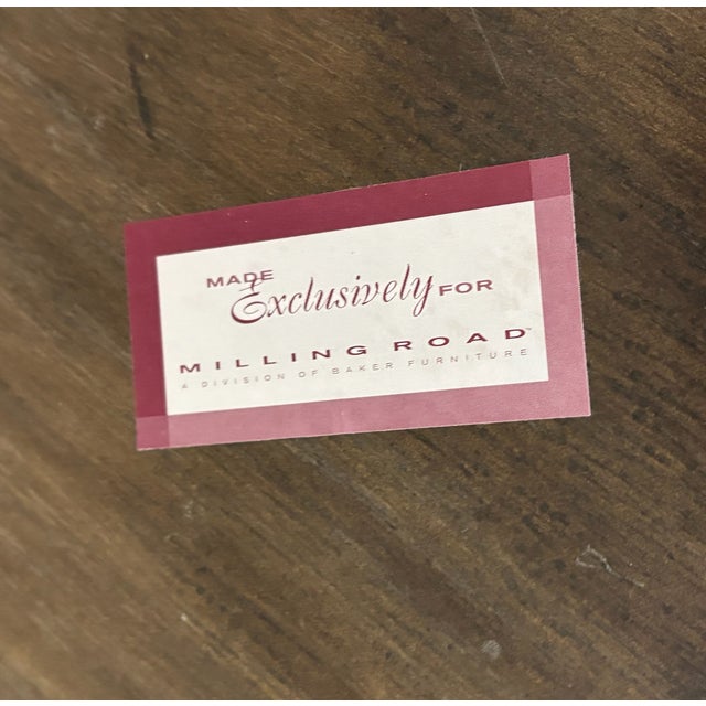 Vintage Milling Road by Baker Furniture Round Accent Table For Sale - Image 12 of 14