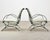 Forest Green Set of Four o.w. Lee Iron Garden Lounge Chairs and Two Ottomans For Sale - Image 8 of 18