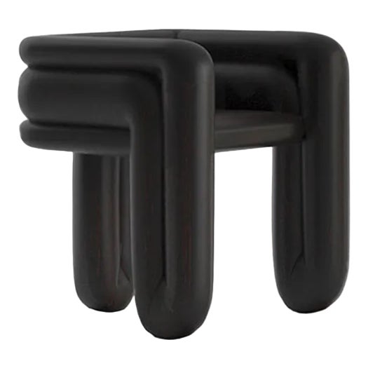 Enigma Black Wood Accent Chair by Alter Ego Studio For Sale