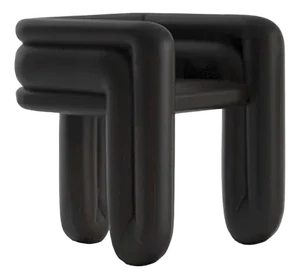 Enigma Black Wood Accent Chair by Alter Ego Studio