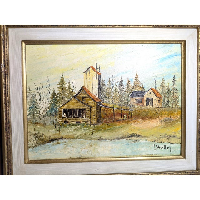 Early 20th Century Vintage Swedish Oil Painting by John Edmund Strandberg 1930s For Sale - Image 5 of 13